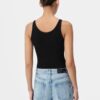 WOMEN'S MA EMBROIDERED RIBBED TANK
