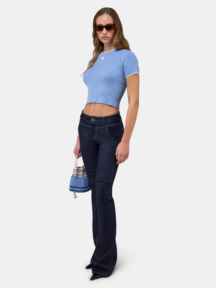 WOMEN'S MA RIB KNIT BABY TEE