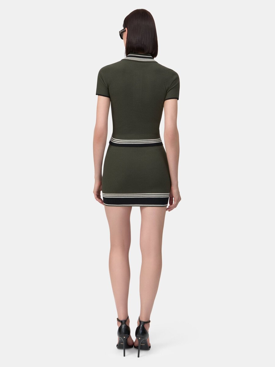 WOMEN'S MA STRIPE MINI SKIRT