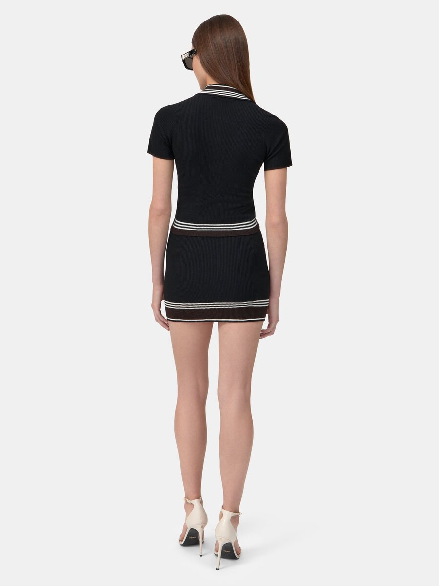WOMEN'S MA STRIPE MINI SKIRT