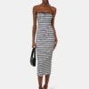 WOMEN'S MA STRIPED MAXI DRESS