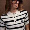WOMEN'S MA STRIPED POLO