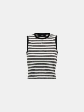 WOMEN'S MA STRIPED SLEEVLESS TOP