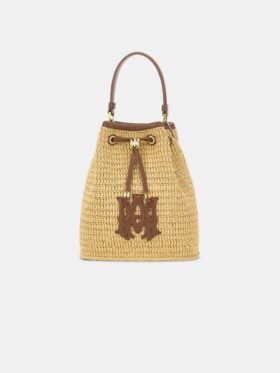 WOMEN'S RAFFIA MICRO MA BUCKET BAG