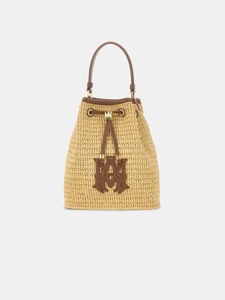 WOMEN'S RAFFIA MICRO MA BUCKET BAG