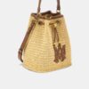 WOMEN'S RAFFIA MICRO MA BUCKET BAG