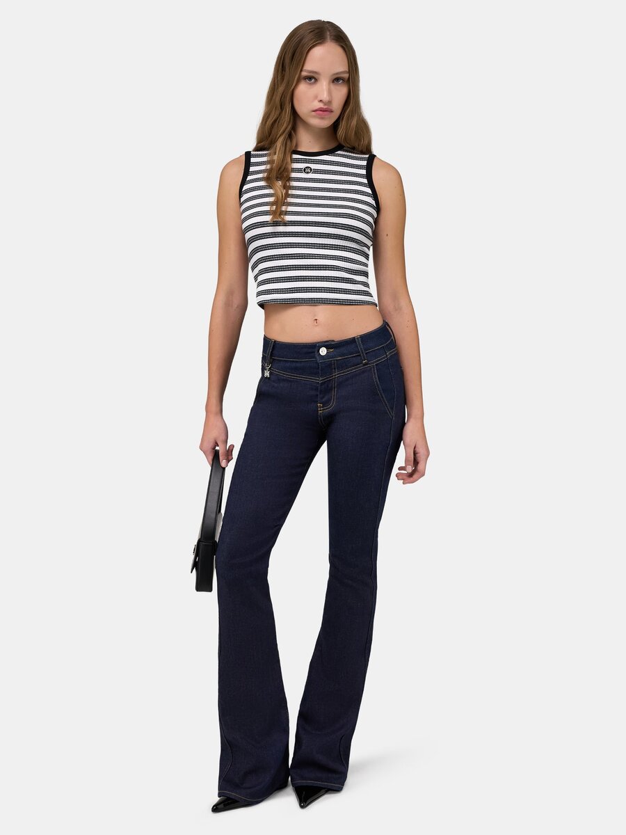 WOMEN'S MA STRIPED SLEEVLESS TOP