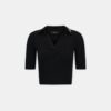 WOMEN'S SCRIPT RIB KNIT SS POLO