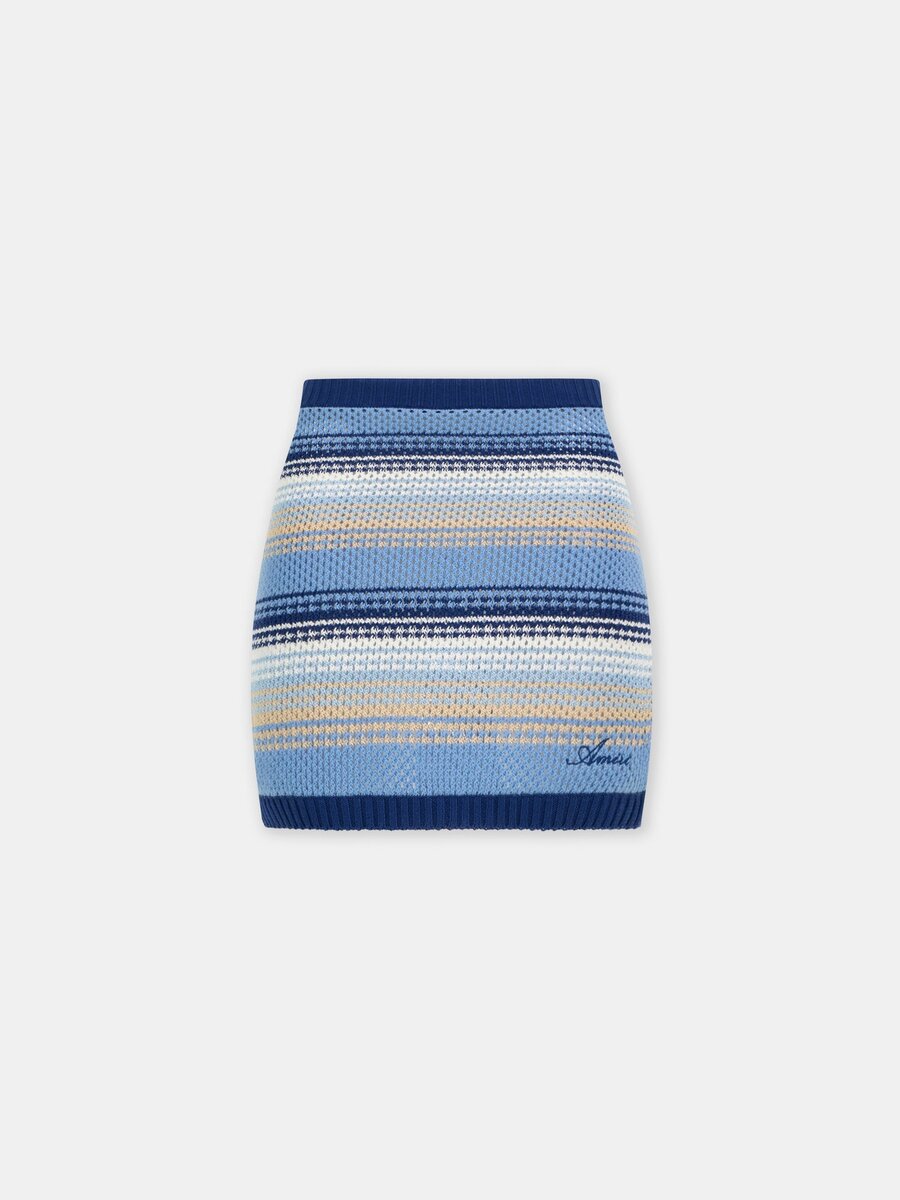 WOMEN'S SCRIPT STRIPE KNIT MINI SKIRT