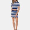WOMEN'S SCRIPT STRIPE KNIT MINI SKIRT