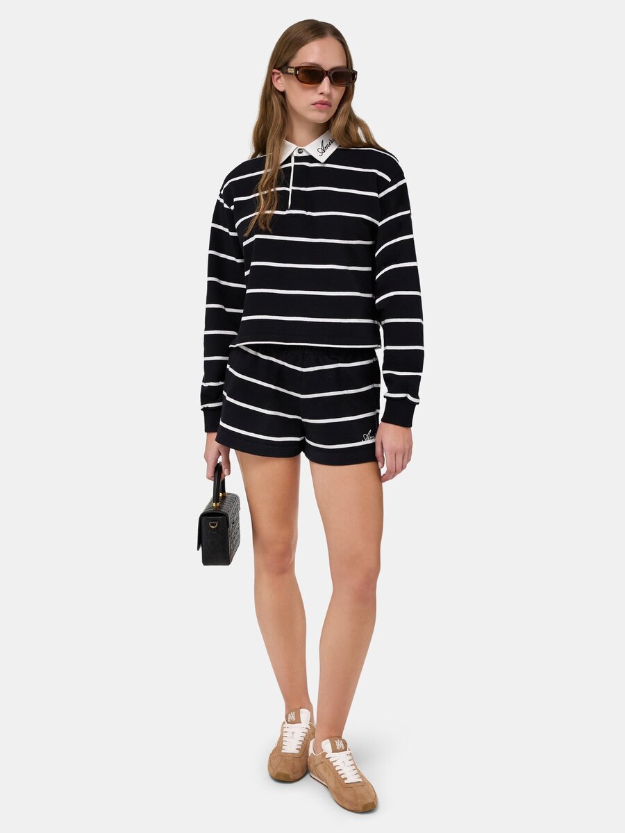 WOMEN'S STRIPED SWEATSHORT