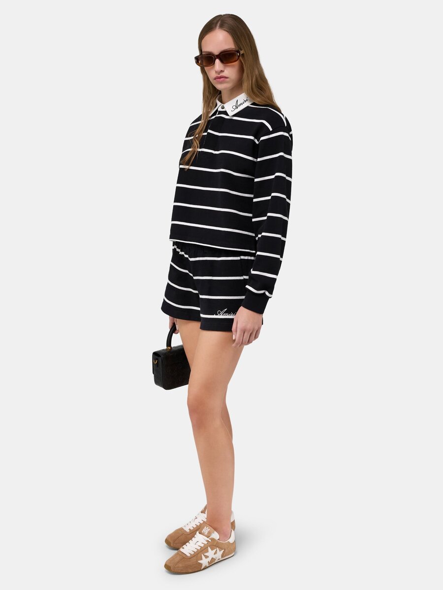 WOMEN'S STRIPED SWEATSHORT