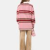 WOMEN'S STRIPED OVERSIZED LONG SLEEVE POLO